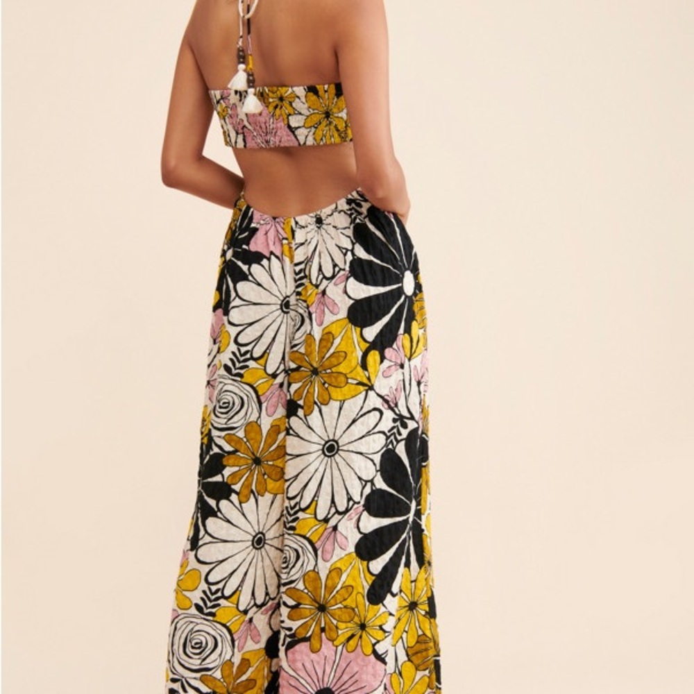 Anthropologie Bead Wide Leg Jumpsuit - Picture 2 of 9